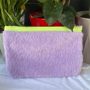 Lavender Faux Fur Clutch